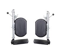 Adjustable Leg Rests for Wheelchairs - 90-180° Elevating Leg Support, 43cm Leg Support, Padded Calf Pad & ABS Footplate, Enhanced Stability, 100kg Load Capacity, Fits Most Wheelchairs,A Pair