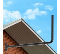 Adjustable Length Antenna Mount, Suitable for Long Eaves and Walls, Equipped with 90° Elbow, Extension Pipe, and Mounting Screws, Ideal for Outdoor TV Antennas, Starlink WiFi Extenders (Black)