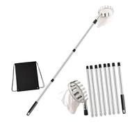 Adjustable Length Fruit Harvest Handle Commercial Grade Stainless Steel Construction Lightweight Design for Park Farm Home Gardening Multipurpose Fruit Pickers for Farm Garden
