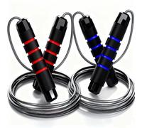 Adjustable Length Skipping Rope with Non-Slip Handles & High-Speed Bearings - 3m Long Speed Jump Rope for Fitness, Cardio, Workout Training - for Adults and Kids