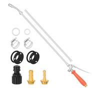 Adjustable Length Stainless Steel Watering Wand Construction for High Pressure Garden Irrigation and Plant Care Antislip Grip Garden Hose Attachment