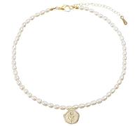 Adjustable Length, Women Ideal, Pearl-Embellished Rose Gold Pendant Necklace, Freshwater Pearls, Elegant Floral Design, Vintage Style, For Every Occasion