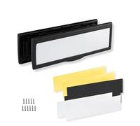 Adjustable Letterbox for Front Door, Universal Letter Box & Letterbox Flap Replacement for uPVC Doors | Door Letterbox with Interchangeable Brass, Chrome, Black & White Finishes