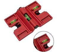 Adjustable Level for Fence Post and Pipe with Strap, 3 Vials for Horizontal and Vertical Alignment, Plastic Measuring Tool