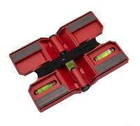 Adjustable Level for Fence Posts with Three Bubble Vials Elastic Band Four Straps and Compatibility Multiple Post Materials