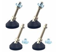 Adjustable Levelling Feet 8 Pack M8 x 50mm Furniture Levellers Feet with Four-Pronged Tee Nuts, Lock Nuts, Non-Slip Table Legs for Chair Cabinet Sofa Washing Machine, Furniture Screw Feet for Home Off