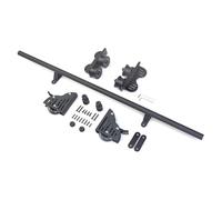 Adjustable Library Ladder Hardware Kit Retractable Rolling Track Bracket with Top Roller Pulley Wall Mount 3.3FT 26.2FT Floor Wheels with Brake (9.8FT/300CM)