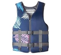 Adjustable Life Jacket for Adults, Heavy-Duty Safety Vest PFD, with Neoprene Comfort, Kayak Fishing Boating Swim Floatation Device(XL)