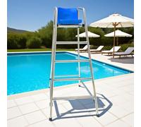Adjustable Lifeguard Chair with Hook for Enhanced Safety and Visibility in Swimming Pools and Tennis Courts