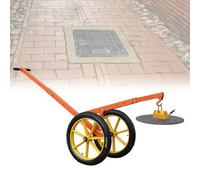 Adjustable Lifting Cart for Manholes, 60cm Pneumatic Tire, Swivel Hook, Magnetic Included - & Versatile Solution for Easy Heavy Lifting