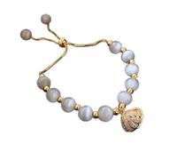 Adjustable Light Luxury Green Gem Stone Bracelet Female Korean Version Simple Personality Niche Design Bracelet Bracelet Jewelry