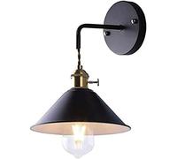 Adjustable Light Retro Industrial Wall Lamp - Metal Sconce for Bedside Reading, Bathroom Vanity, Hallway, Kitchen, Bedroom & Living Room Art Lighting (Color: Black)