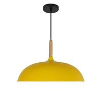 Adjustable Lighting Fixtures for Kitchen Living Room Stylish Simple Industrial Pendant Light Black Dome Chandelier Amp Shade Wall Lamp 1 Pack Retro Bar(Yellow,13.7in)