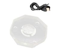 Adjustable Lighting Stand for Jewelry Presentation USB Powered Stable Base with Energy Efficient LED Bulbs Crystals Illuminated Stand
