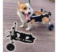 Adjustable Lightweight Aluminum Dog Wheelchair - All-Terrain Mobility Aid for Medium Dogs with Back Leg Injuries - Support for Disabled Pets Enhanced Mobility Solution