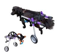 Adjustable Lightweight Aluminum Dog Wheelchair for Small to Medium Dogs | Pet Stroller with Rear Leg Support | Easy Assembly Dog Mobility Aid (Size S)