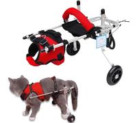 Adjustable Lightweight Cat Wheelchair - 2-Wheel Mobility Aid for Pet Rehabilitation Perfect for Senior Disabled Injured Cats - Enhance Mobility & Quality of Life