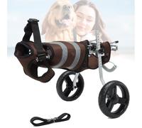 Adjustable Lightweight Dog Wheelchair for Back Legs - 2-Wheel Pet Mobility Cart, Support for Disabled Dogs, Hind Leg Brace & Hip Aid (Brown, Size A)