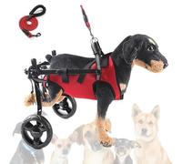 Adjustable Lightweight Dog Wheelchair for Rear Legs Pet Mobility Aid for Disabled Dogs Easy-to-Use Canine Walker with Pull Rope Support for Back Leg Mobility