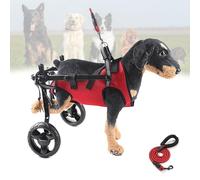 Adjustable Lightweight Dog Wheelchair for Small Dogs with Rear Leg Support, Pet Mobility Aid for Disabled Dogs, Traction Harness Included, Enhance Walking Ability