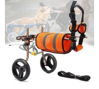 Adjustable Lightweight Dog Wheelchair for Small/Medium Dogs - 2-Wheel Mobility Aid for Back Leg Support & Hip Brace - Perfect Pet Carts for Enhanced Walking (Brown, A)