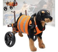 Adjustable Lightweight Dog Wheelchair for Small to Medium Dogs Rear Leg Support Mobility Aid Pet Stroller with 2 Wheels for Back Leg and Hip Assistance