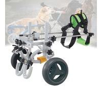 Adjustable Lightweight Dog Wheelchair for Small to Medium Dogs - Rear Leg Support Pet Mobility Aid with 2 Wheels for Hip and Leg Stability