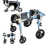 Adjustable Lightweight Dog Wheelchair Removable Rear Support with Wheels Aluminum Frame Easy to Put On and Take Off Perfect for Pets with Mobility Issues