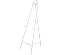 Adjustable Lightweight Metal Easel Stand, 53 Inch Portable Display Stand for Painting, Sketching, Exhibition, Wedding Posters, Perfect for Artists and Events (White)