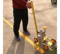 Adjustable Line Marking Applicator - Walk Behind Striper for Parking Lot, Road, & Floor Striping, Efficient Surface Marking Trolley