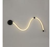 Adjustable Linear Wall Lamp, Black Metal Wall Light with Woven Lampshade, DIY Designer Wall Sconce, Bedside Decorative Lighting, Modern LED Wall Lights - 22W - 3 Colors