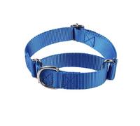 Adjustable Livestock Collar Adjustable Nylon Anti-Punch Pet Collar | With Metal D Ring Strong & Durable For Medium & Large Dogs Training Dog Collar(Blue,L neck 46-66cm)