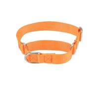 Adjustable Livestock Collar Adjustable Nylon Anti-Punch Pet Collar | With Metal D Ring Strong & Durable For Medium & Large Dogs Training Dog Collar(Orange,S neck 28-38cm)