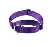 Adjustable Livestock Collar Adjustable Nylon Anti-Punch Pet Collar | With Metal D Ring Strong & Durable For Medium & Large Dogs Training Dog Collar(PURPLE,M neck 38-53cm)