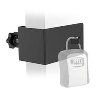 Adjustable Lock Box Door Mount Bracket Stainless Steel Over Door Key Safe Hanger with Scratch-Free EVA Foam No-Drill Security Keybox Hook Suit for Keys/Airbnb Hosts/Emergency Access