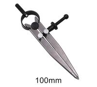 Adjustable Lockable Leather Line Scribing Gauge for Compass Divider Tool - Metal Caliper Ruler for DIY Leathercraft, Vegetable-Tanned & Hard Leather (A)