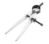 Adjustable Lockable Steel Divider 100mm Rotating Scratch Leather Compass for Geometry, Drawing, Drafting - Perfect Metal Divider for Artists, Designers, and Crafters