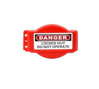 Adjustable Lockout Gate Valve - Fits Hand Wheels 25.5mm to 165mm - Heavy Duty Safety Lockout Device for Industrial Valves - Red - Durable, Chemical Resistant Loto Equipment