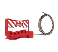Adjustable Lockout Tagout Cable Lock Stainless Steel 6.56ft Length with 5 Lock Holes - Durable ABS Material, Reusable Safety Isolation for Industrial Use
