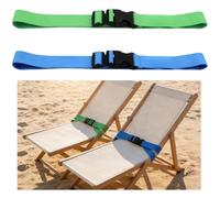 Adjustable Lounger Straps with Buckle 2Pcs Elastic Sunbed Towel Straps for Beach & Pool Chairs, Windproof Securing Bands for Cruise Ship Deck, Outdoor Patio, and Travel Essentials
