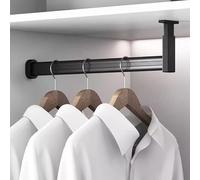 Adjustable LShaped Closet Rods for Hanging Clothes HeavyDuty Support 61 76 160 cm Perfect for Kids' Room Organization and Storage Solutions.