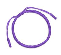 Adjustable Lucky Braided Bracelet, Handmade Stretch Knot String Buddhist Prayer Rope Positive Energy Protection Bracelet for Women Men Luck Jewelry Gift