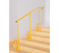 Adjustable Luminescent Outdoor Step Handrails - Stainless Steel Safety Railing for Concrete Brick Porch Deck