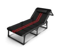 Adjustable Luxury Sunlounger Recliner Daybed - Folding Reclining Chair for Outdoor Relaxation Poolside Comfort Patio Lounge Seat omic Design Lightweight & Portable