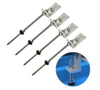 Adjustable M10 Screw with L Angle for Solar Module Mounting on Sheet Metal Roofs Featuring Weather Resistant EPDM Seal and Lock Nuts (250mm)