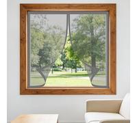 Adjustable Magnetic Fly Screen Window 170 x 60 cm with Selfadhesive Window Insect Screen Mesh Net Easy Install for Windows Doors and Patio Screens, Grey