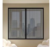 Adjustable Magnetic Fly Screen Window 90 x 70 cm Selfadhesive Tape Mosquito Net for Window with Installation Accessories for Home, Office, Bedroom, Living Room Kitchen, Black