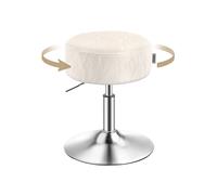 Adjustable Makeup Vanity Stool, Cream White / 38.5 x 45.5-57.5 cm
