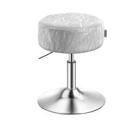Adjustable Makeup Vanity Stool, Dove Grey / 38.5 x 45.5-57.5 cm / PU Upholstery