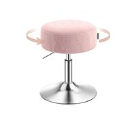 Adjustable Makeup Vanity Stool, Jelly Pink / 35 x 44-60 x 38 cm